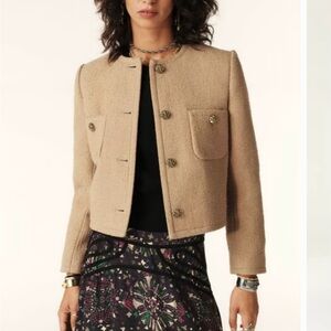 NEVER WORN BRAND NEW BA&SH Tan Blazer with Structured Silhouette